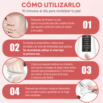 Masajeador Facial LED Antiedad