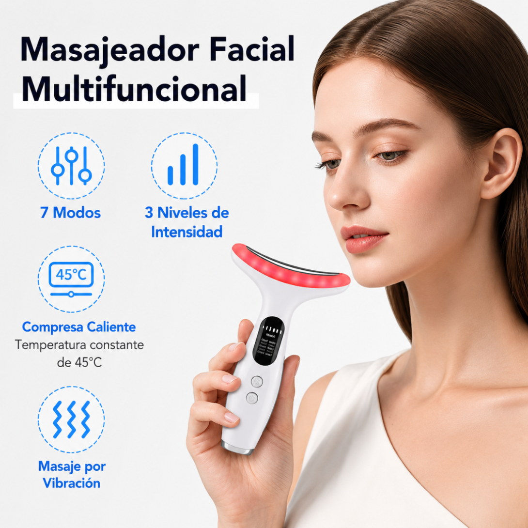 Masajeador Facial LED Antiedad